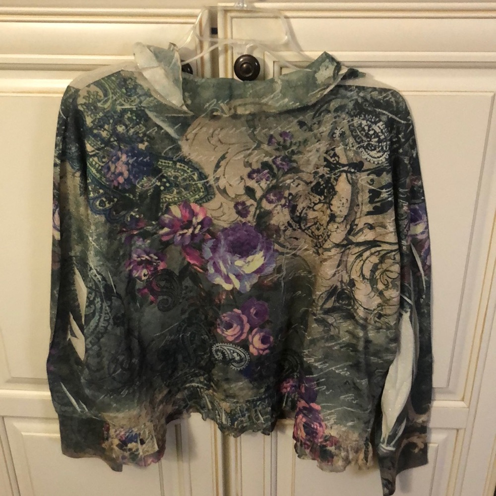 Floral Ruffle Cardigan - Picture 6 of 7